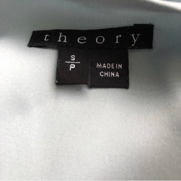 Theory Blue Gentalla Double Georgette Blouse - Picture 3 of 6